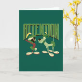 Carte MARVIN THE MARTIAN™ & K-9 "Attention" (Fleur jaune)