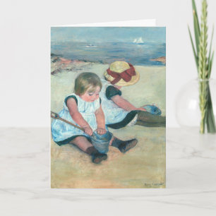 Carte Mary Cassatt - Enfants jouant sur la plage