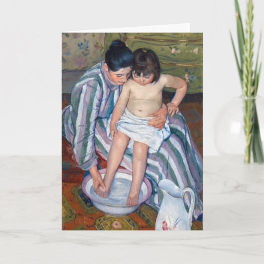 Carte Mary Cassatt - Le bain de l'enfant (Devant)