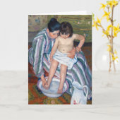 Carte Mary Cassatt - Le bain de l'enfant (Fleur jaune)