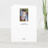 Carte Mary Cassatt - Le bain de l'enfant / Le bain (Dos)