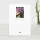 Carte Mary Cassatt - Lilacs dans une fenêtre (Dos)