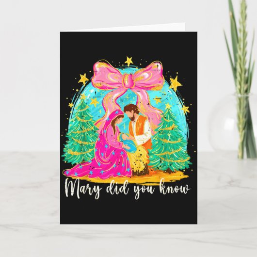 Carte Mary Did You Know Christian Nativity Scene Christm (Devant)