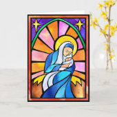 Carte Mary et enfant (Fleur jaune)