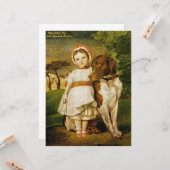 Carte Mary Fox Avec Son Chien Pointeur Espagnol (G.F. Wa (Devant/Arrière en situation)