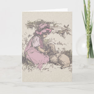 Carte Mary Had a Little Lamb Nursery Rhyme