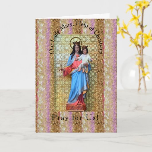 Carte Mary, Help of Christians Card (Fleur jaune)