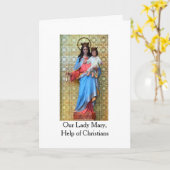 Carte Mary, Help of Christians Card (Fleur jaune)