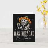 Carte Mas Mezcal S'il Vous Plaît Drôle Cinco De Mayo Bar (Fleur jaune)