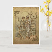 Carte "Mascarade de minuit" (poème de Halloween) (Fleur jaune)