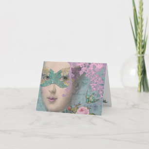 Carte Mascarade Mardi Gras Marie Antoinette