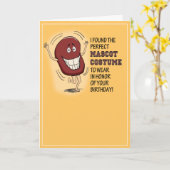 Carte Mascotte de la prostate dansante amusante Annivers (Fleur jaune)