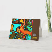 Carte Masculine Brown Abstrait coloré moderne vierge (Dos)