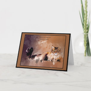 Carte Masculine contemporaine Aquarelle Chat