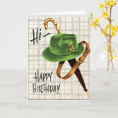 Carte Masculine Joyeux anniversaire (Fleur jaune)