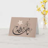Carte MashaAllah - louange islamique - calligraphie arab (Fleur jaune)