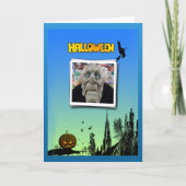Carte Mask of Old Man, Flying Witch and Jack o Lantern (Devant)