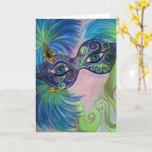 CARTE "MASKED" (Fleur jaune)