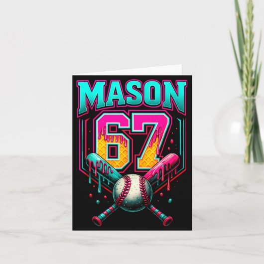 Carte Mason 67 Funny Ice Cream Drip Baseball Ice Cream D (Devant)