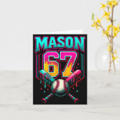 Carte Mason 67 Funny Ice Cream Drip Baseball Ice Cream D (Fleur jaune)