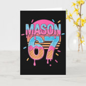 Carte Mason 67 Mème Crème Glacée Bysebyll Drip (Fleur jaune)
