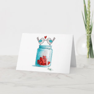 Carte Mason Jar de l'amour