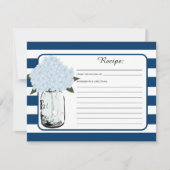Carte Mason Jar et Blue Hydrangea Bloom Recette (Devant)