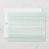 Carte Mason Jar & Hydrangea Mint Green Recette Car (Dos)