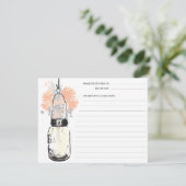 Carte Mason Jar & Recette Fleur sauvage (Debout devant)