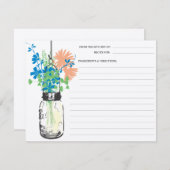 Carte Mason Jar & Recette Fleur sauvage (Devant / Derrière)