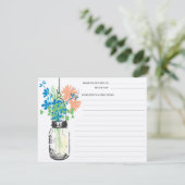 Carte Mason Jar & Recette Fleur sauvage (Debout devant)