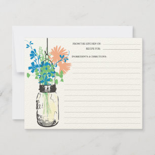 Carte Mason Jar & Recette Fleur sauvage