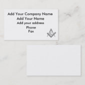 Carte Masonic (Devant / Derrière)