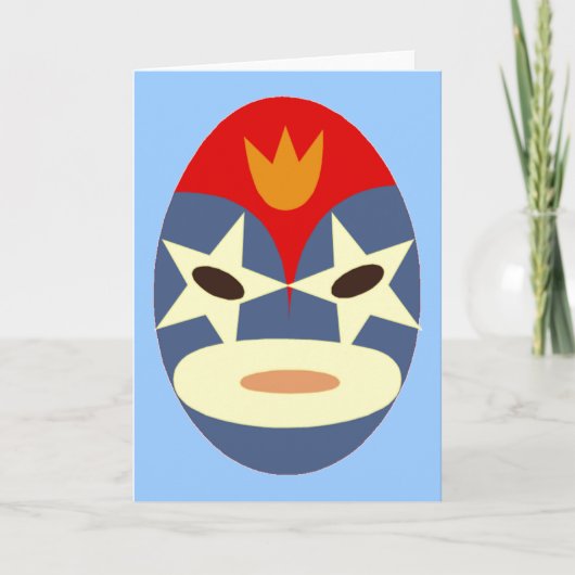 Carte Masque bleu de Lucha Libre (Devant)