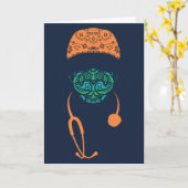 Carte masque cachette (Fleur jaune)