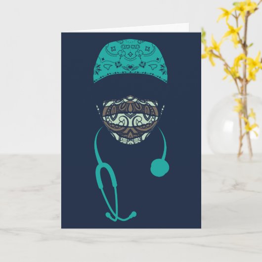 Carte masque cachette (Fleur jaune)