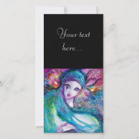 Masque DAME BLEUE Fête Masquée Sarcelle Noir