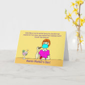 Carte Masque de femme drôle au chocolat pour la fête des (Fleur jaune)