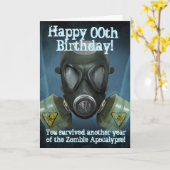 Carte Masque de gaz post-apocalyptique (Fleur jaune)