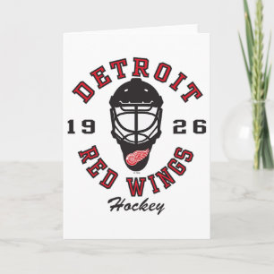 Carte Masque de hockey des Detroit Red Wings gris offici