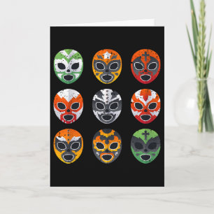 Carte Masque de lutte de Lucha Libre Cinco De Mayo Mexic