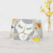 Carte Masque de mascarade (Fleur jaune)