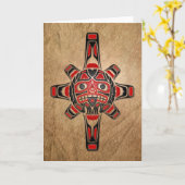 Carte Masque de Sun de Haida (Fleur jaune)