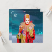 Carte Masque de Venise (Devant/Arrière en situation)