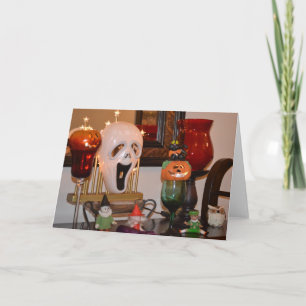 Carte Masque d'Halloween et Figurines