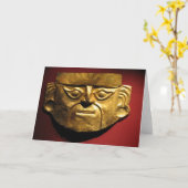 Carte Masque d'or d'Inca, Lima, Pérou (Fleur jaune)