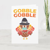 Carte Masque drôle de dinde de Thanksgiving Gobble Gobbl (Devant)