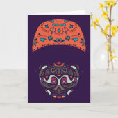 Carte masqué en paisley (Fleur jaune)