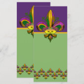 Carte Masque Fleur de lis (Devant / Derrière)