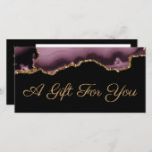 Carte Masque foncé et agneau or certificat cadeau (Devant / Derrière)